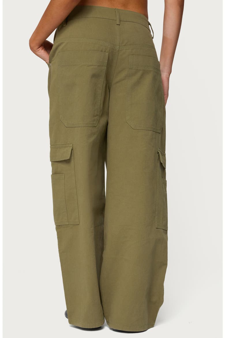 Jadah Low Rise Baggy Cargo Pants, Alternate, color, OLIVE-WASHED