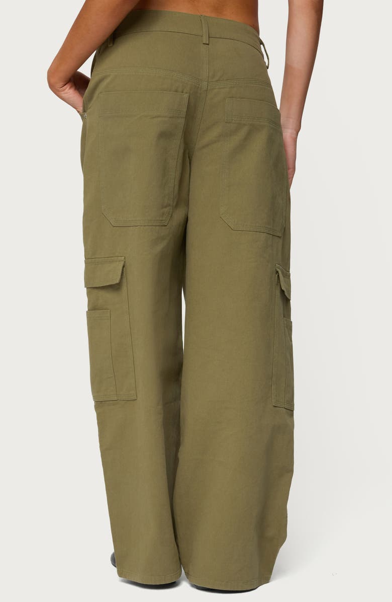 EDIKTED Jadah Low Rise Baggy Cargo Pants, Alternate, color, Olive-Washed