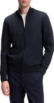 BOSS Balonso Virgin Wool Zip-Up Jacket