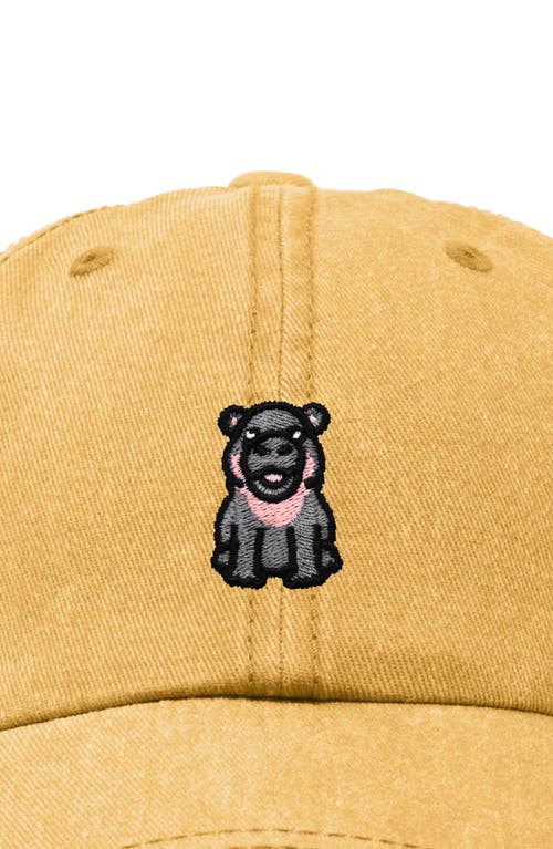 DALIX DALIX HIPPO EMBROIDERED ADJUSTABLE HAT