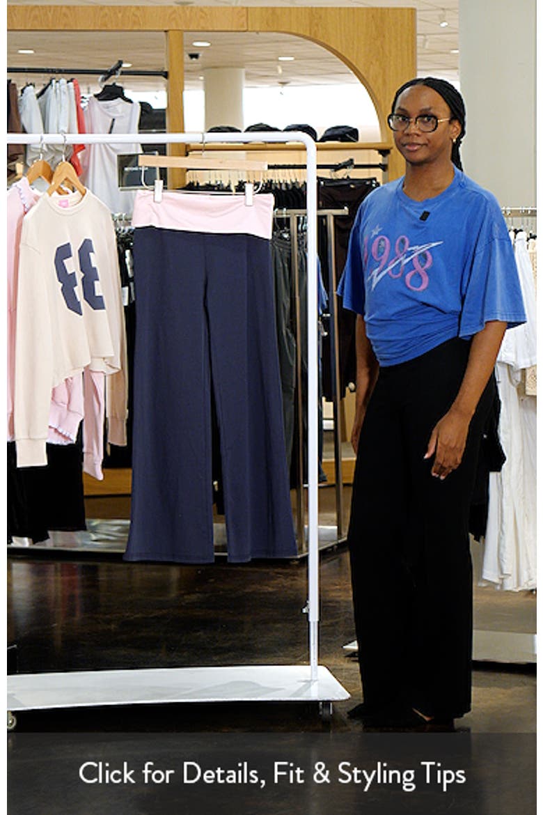Foldover Contrast Wide Leg Pants video