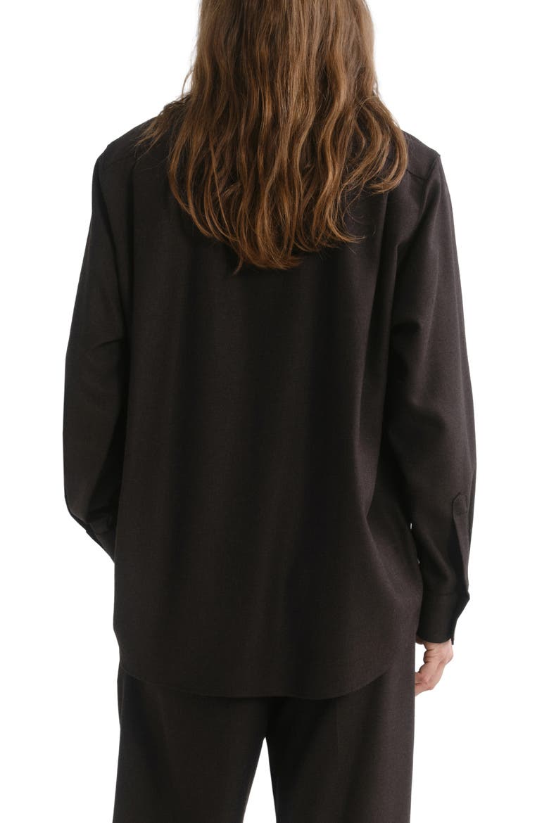 Aris Felted Wool Blend Shirt, Alternate, color, CHOCOLATE HEATHER DK BRN HEA