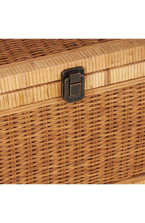 Sonoma Sage Home Wood Set Of 2 Decorative Rattan Boxes In Brown