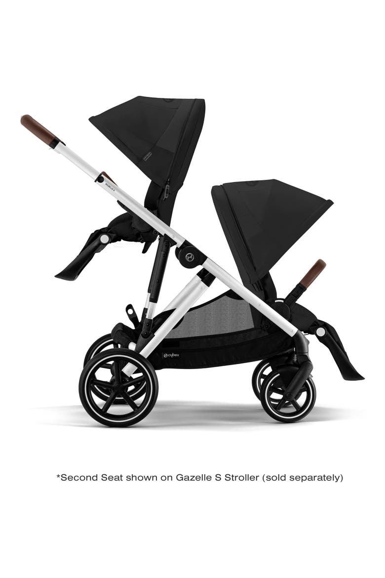Gazelle S Second Seat, Alternate, color, MOON BLACK