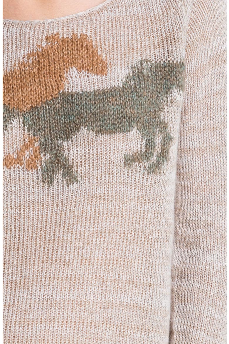 'Pony Ride' Sweater, Alternate, color, IVRY COMBO