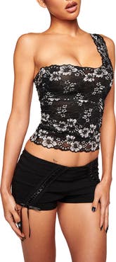 I.AM.GIA Phoenix Lace One-Shoulder Crop Top