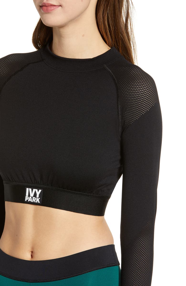 IVY PARK<sup>®</sup> Mesh Panel Cutout Crop Top, Alternate, color, 