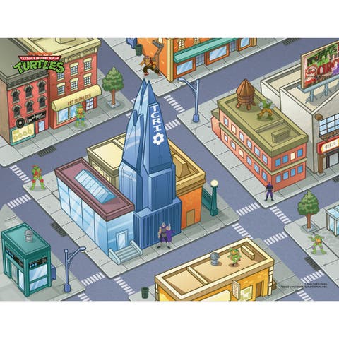 Deluxe Tmnt Floor Playmat & Toy Car