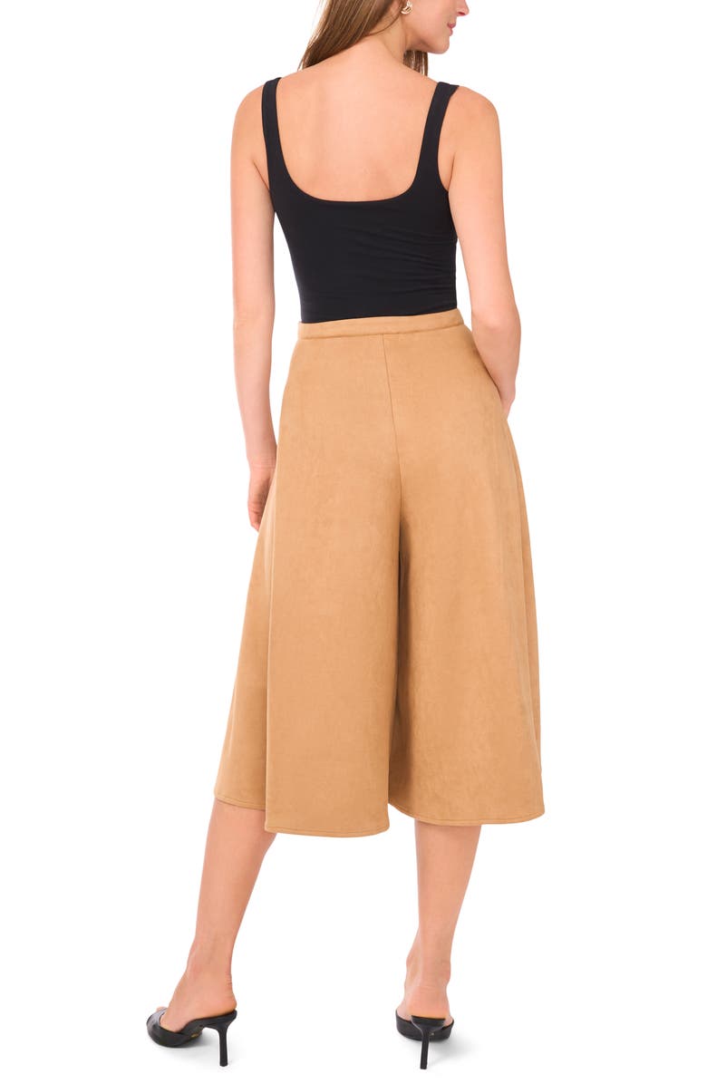 Ted Baker Faux Suede Wide Leg Culottes, Alternate, color, Light Brown