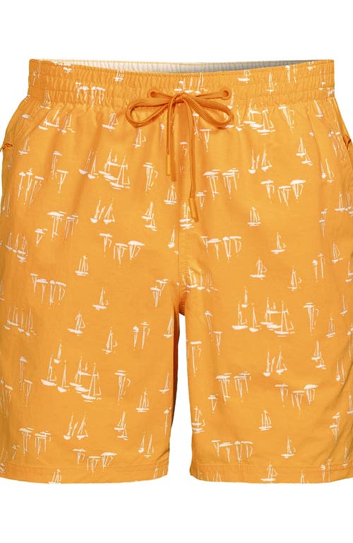 LANDS' END LANDS' END 7 INCH VOLLEY HYDROLINER SWIM TRUNKS