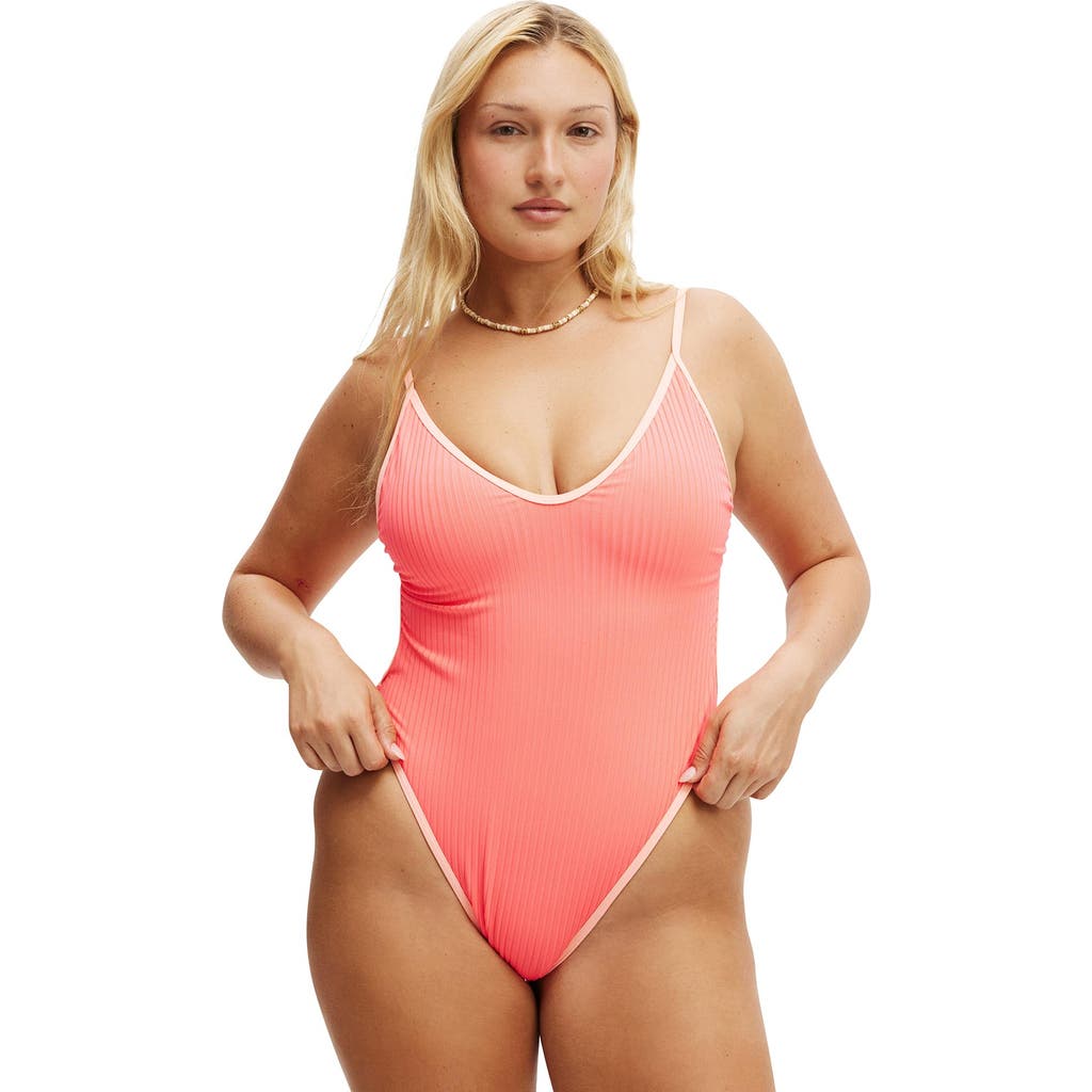 COTTON ON BODY COTTON ON BODY OPEN BACK STRAPY ONE PIECE BRAZILIAN