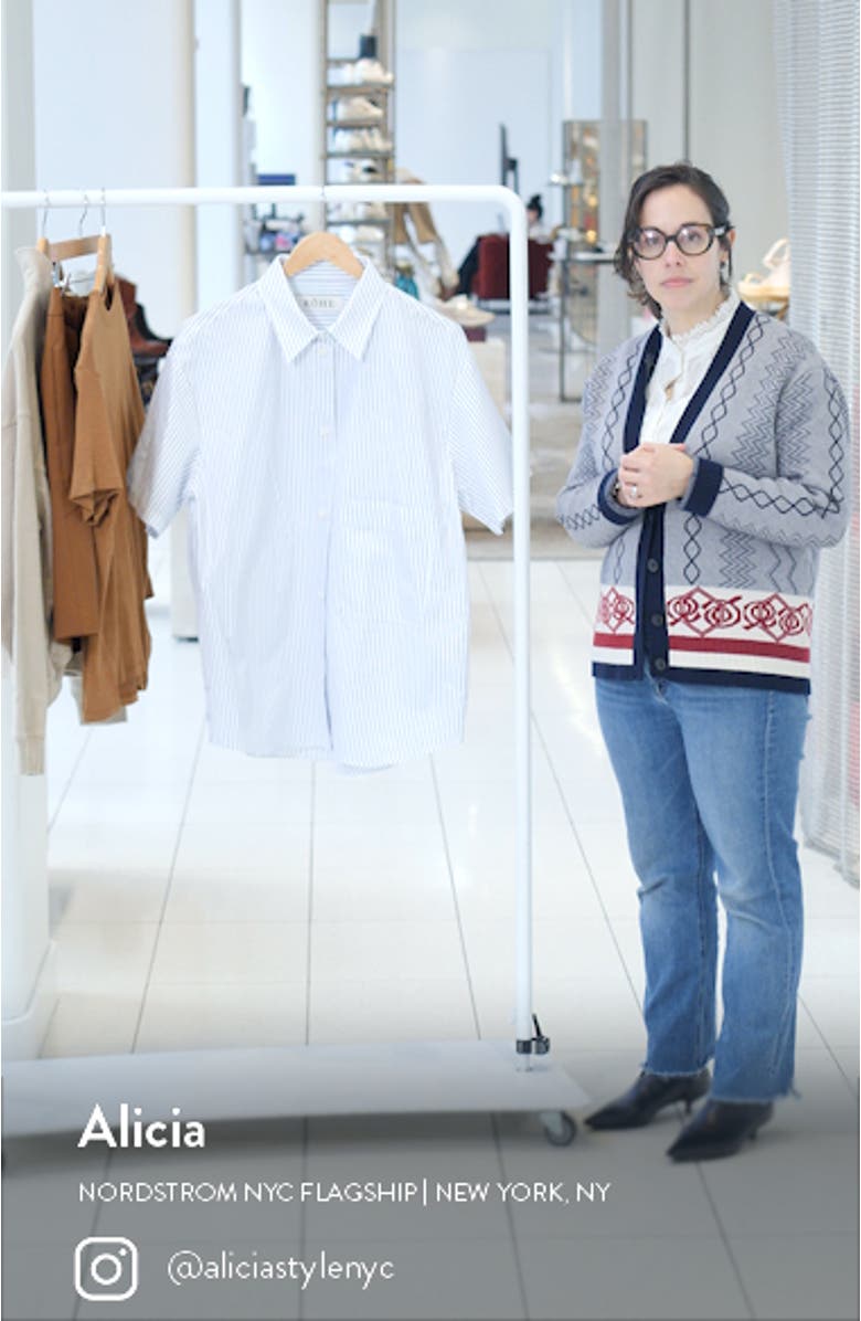 Stripe Short Sleeve Cotton Shirt, sales video thumbnail