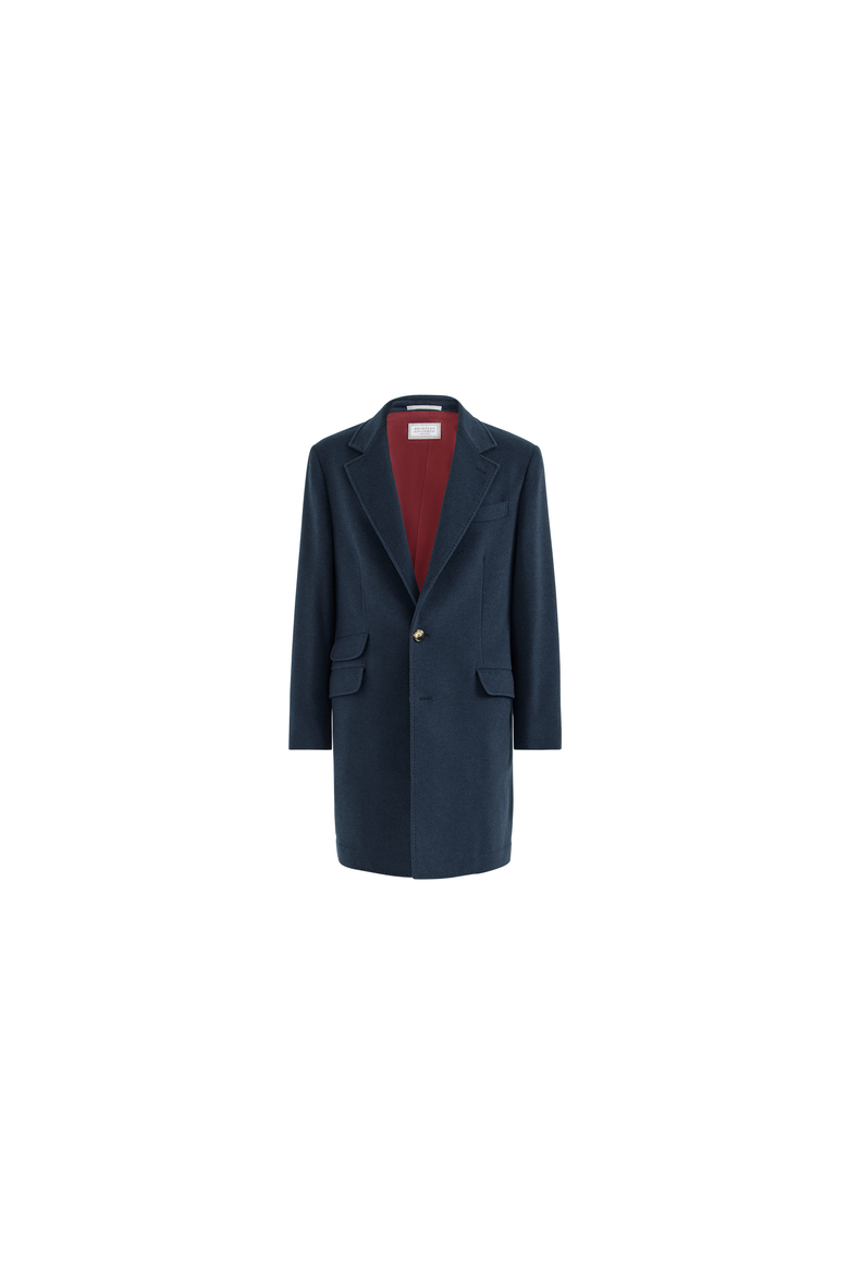 Lightweight water-resistant cashmere coat with double vents, Alternate, color, Avio Blue