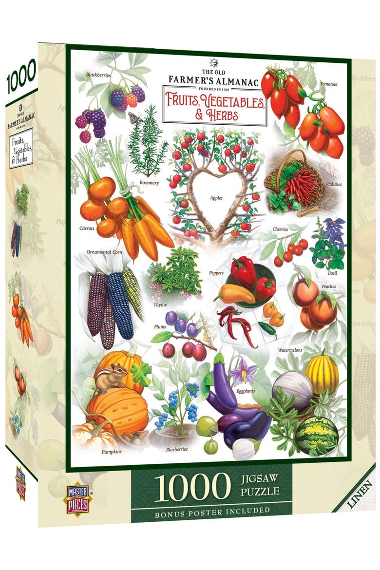 Fruits Vegetables & Herbs 1000pc Puzzle, Main, color, Multicolor