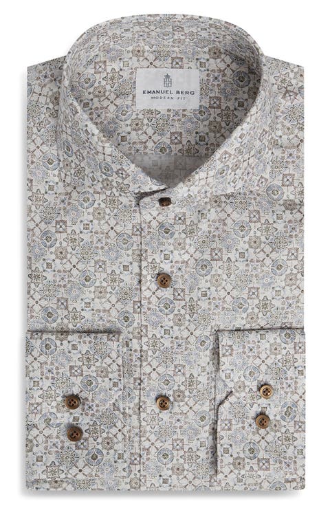 Modern Fit Dobby Cotton Dress Shirt