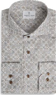 Emanuel Berg Modern Fit Dobby Cotton Dress Shirt