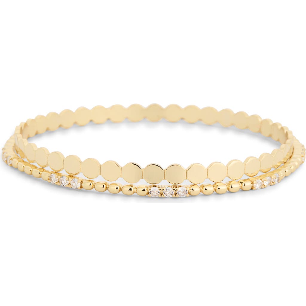 Nordstrom Rack Set Of 2 Demi Fine Bangle Bracelets In Gold