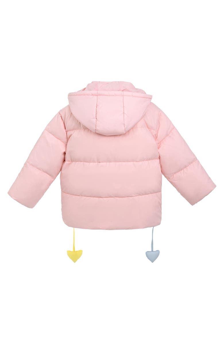 Mimi Tutu Heart Charm Puffer Jacket, Alternate, color, Pink