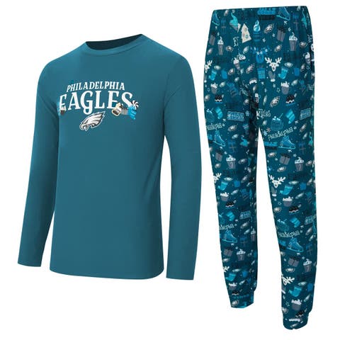 Men's Concepts Sport  Midnight Green Philadelphia Eagles Chestnut Long Sleeve Top & Pants Set