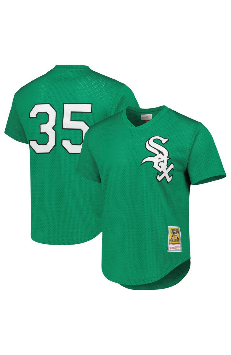 Mitchell & Ness Men's Mitchell & Ness Frank Thomas Green Chicago White Sox Cooperstown Collection Authentic St. Patrick's Day 1996 Batting Practice Jersey, Main, color, Green