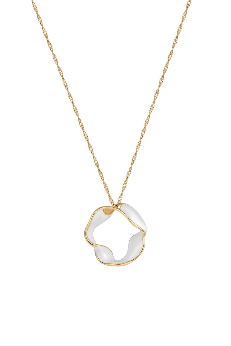 Breeze Necklace, Main, color, Gold & White