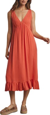 WISHLIST Ruffle Trim Midi Dress