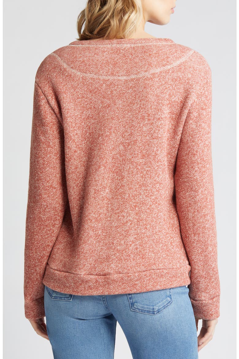 Crewneck Cotton Sweatshirt, Alternate, color, TERRACOTTA