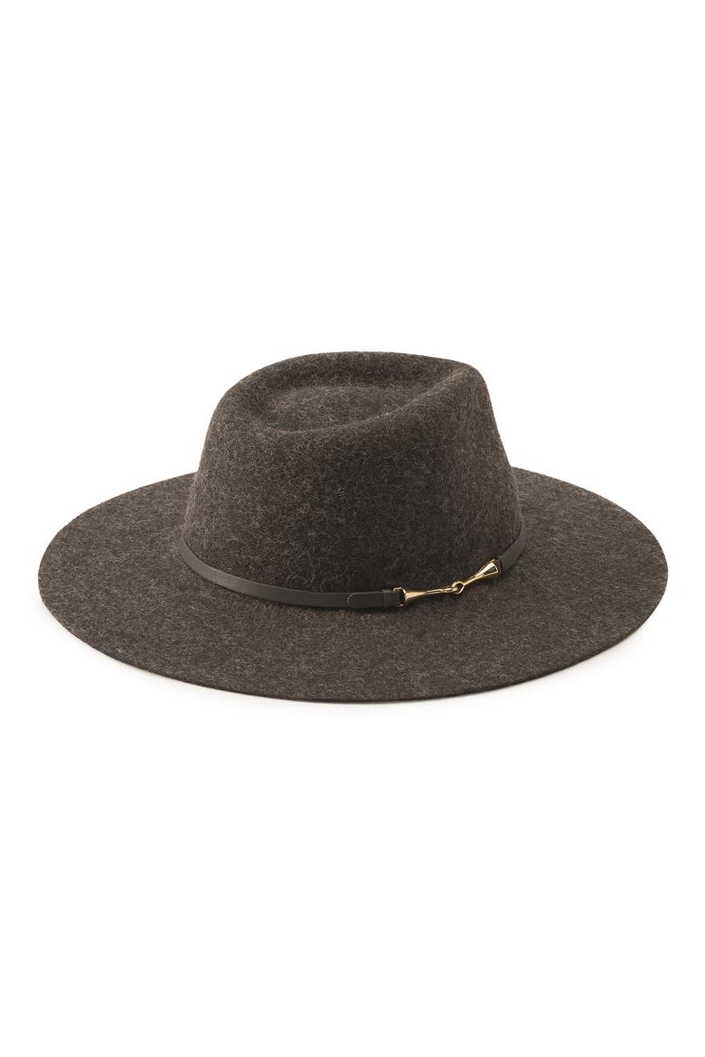 Claude Merino Wool Felt Fedora, Alternate, color, CHOCOLATE