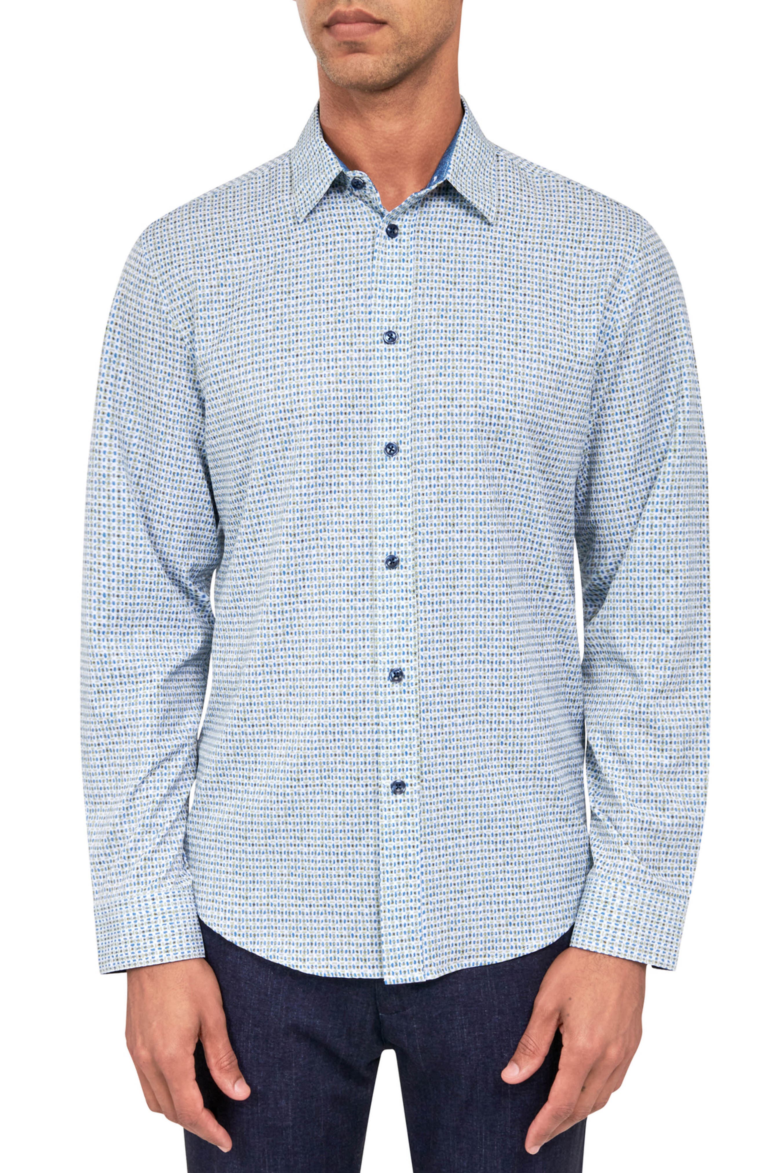 Brooklyn Brigade Watercolor Geometric Long Sleeve Shirt