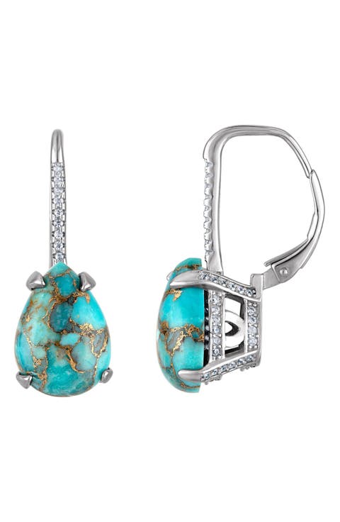 Sterling Silver Turquoise Drop Earrings