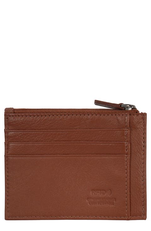 Zip Leather Card Case