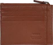 CHAMPS Zip Leather Card Case