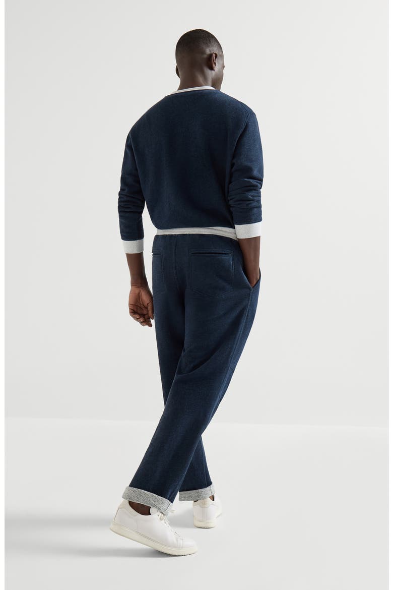 French terry trousers, Alternate, color, Navy Blue