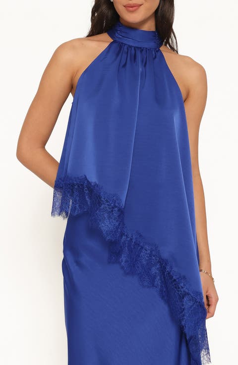 Zarni Lace Trim Halter Top
