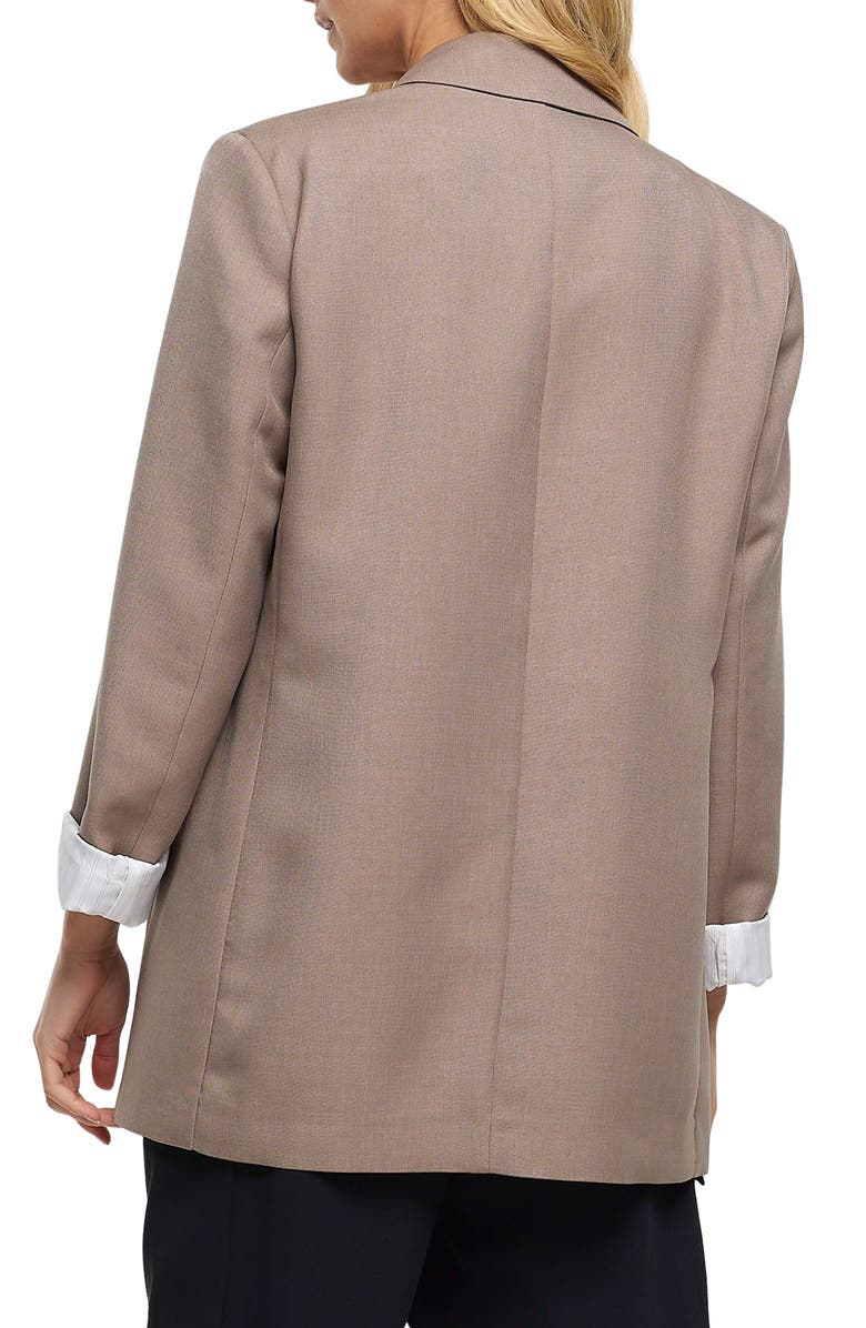 River Island Relaxed Fit Roll Sleeve Blazer, Alternate, color, 
