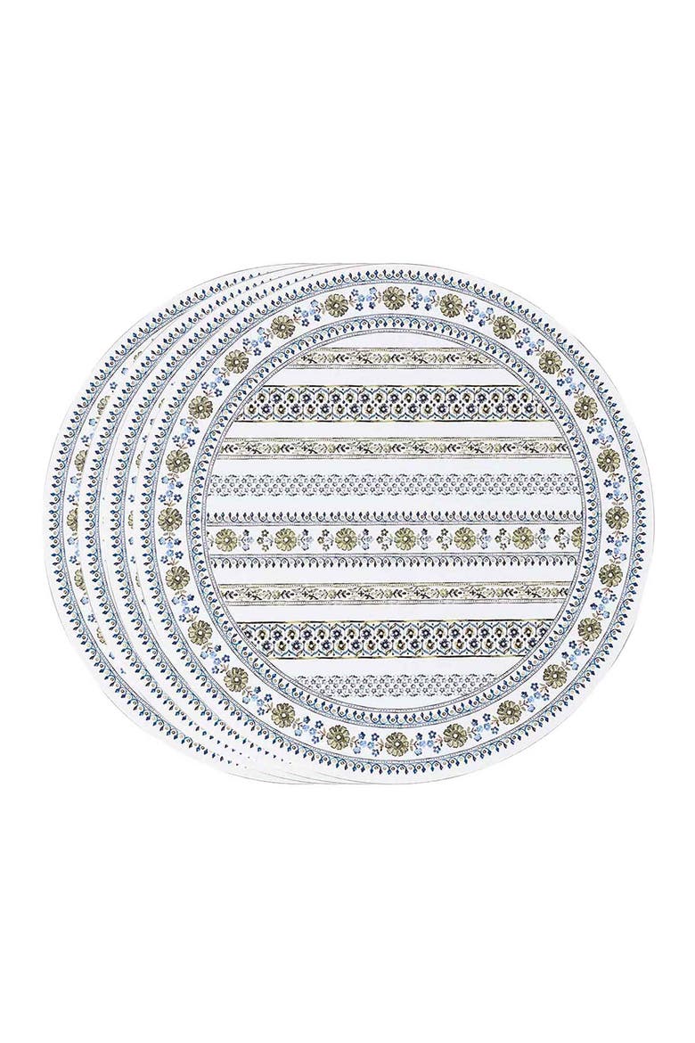 Seville Set of 4 Placemats, Main, color, GREEN