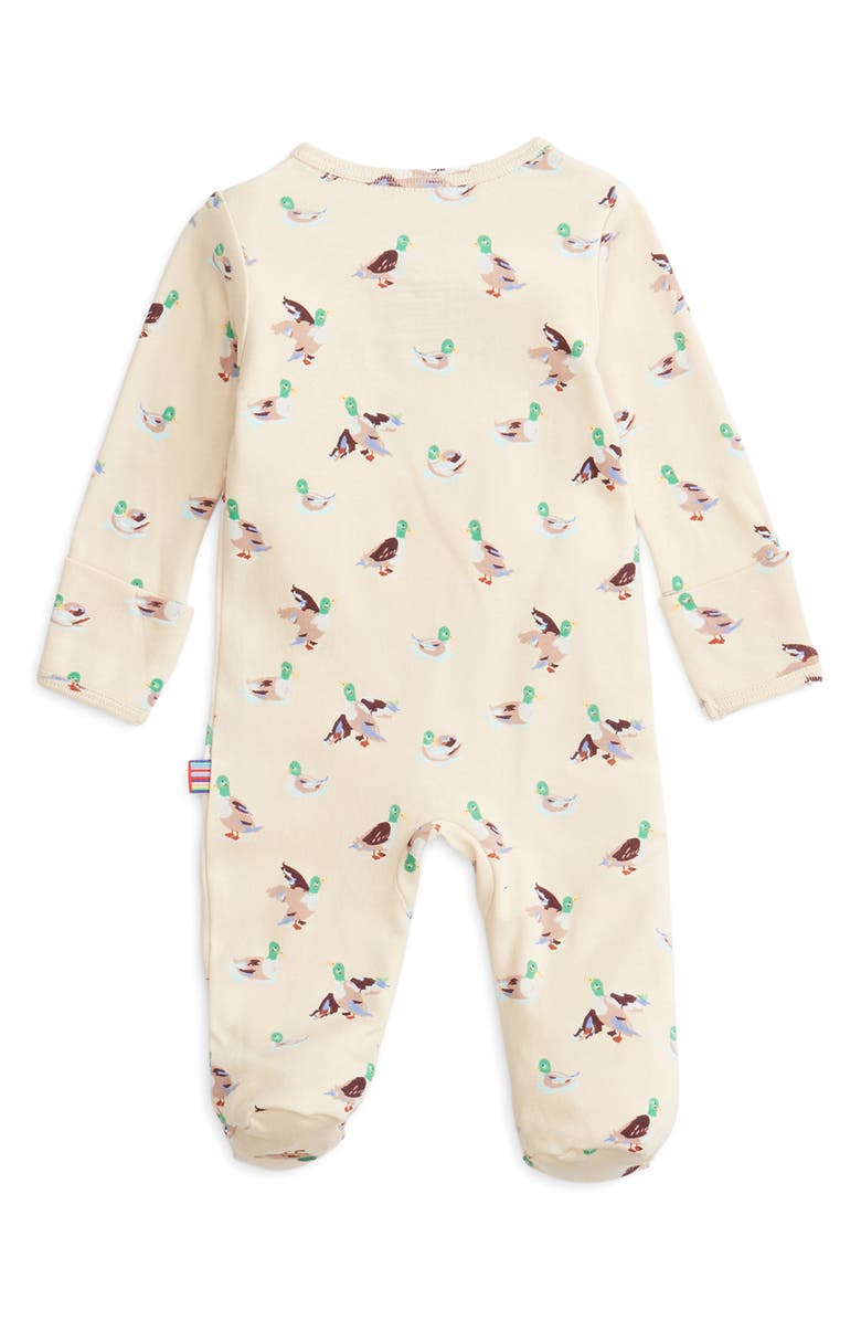 Magnetic Me Quack Me Up Organic Cotton Magnetic Footie, Alternate, color, Quack Me Up