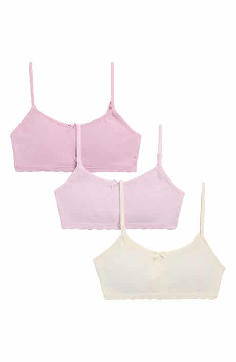 Kids' 3-Pack Seamless Ribbed Bralettes