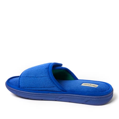 Dearfoams Collin Terry Adjustable Shower Slide Slipper In Ocean Blue
