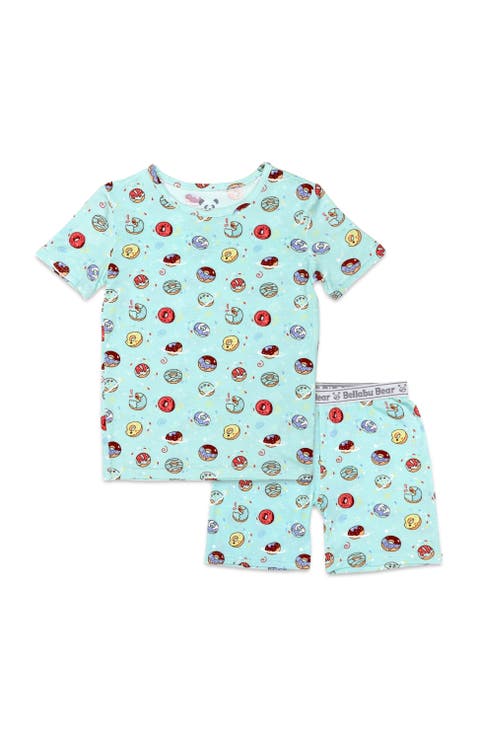 Blue Donut Kids 2-Piece Short Sleeve & Shorts Pajama Set