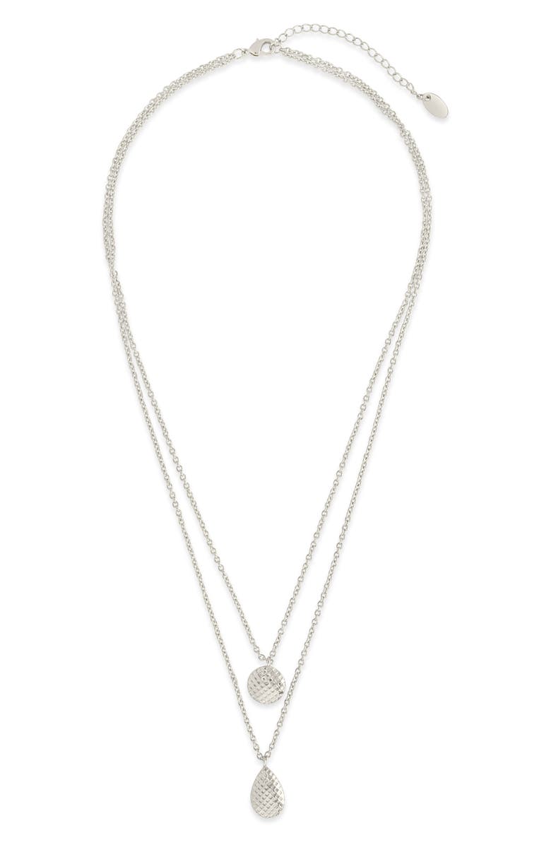 Sterling Forever Aldari Layered Necklace, Main, color, 