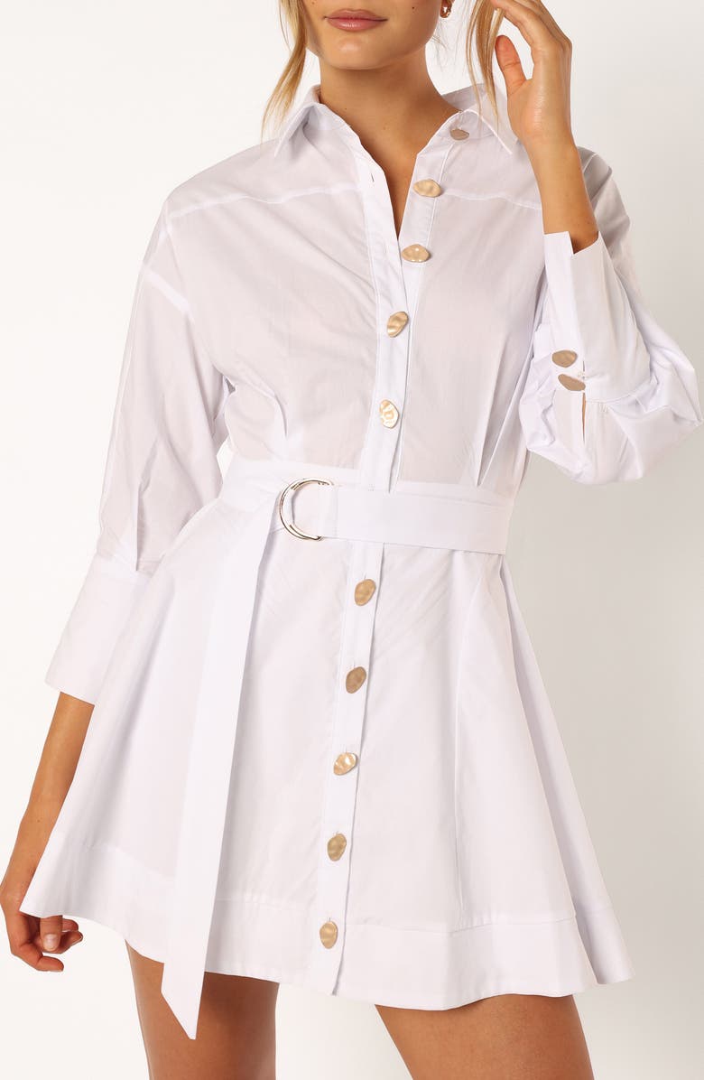 Petal & Pup Julia Belted Long Sleeve Shirtdress, Alternate, color,