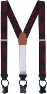 Trafalgar Kincade Red & Blackwatch Plaid Silk Suspenders