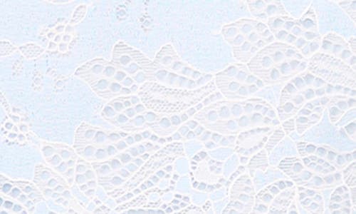 Shop Cece Puff Sleeve Floral Lace Blouse In Spa Blue