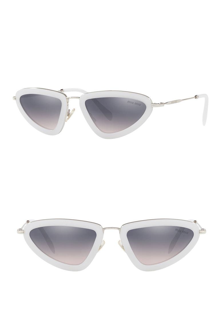 53mm Irregular Sunglasses, Alternate, color, VIOL PINK