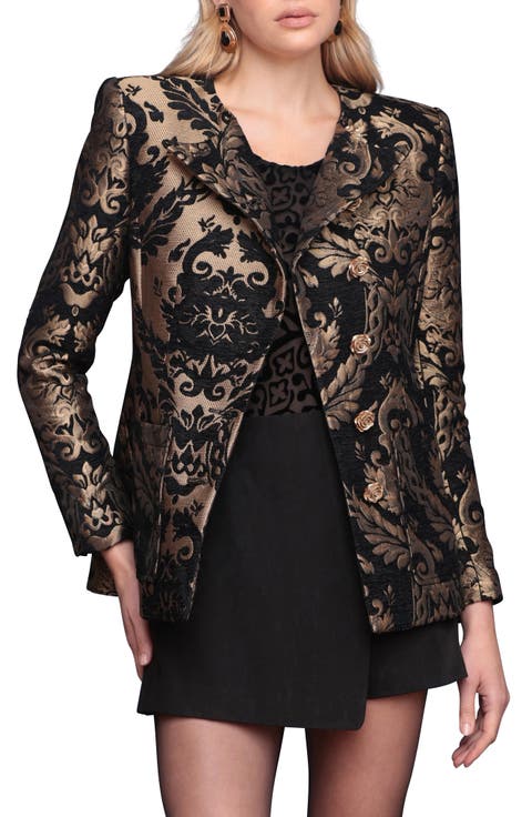 Metallic Tapestry Embroidery Jacket