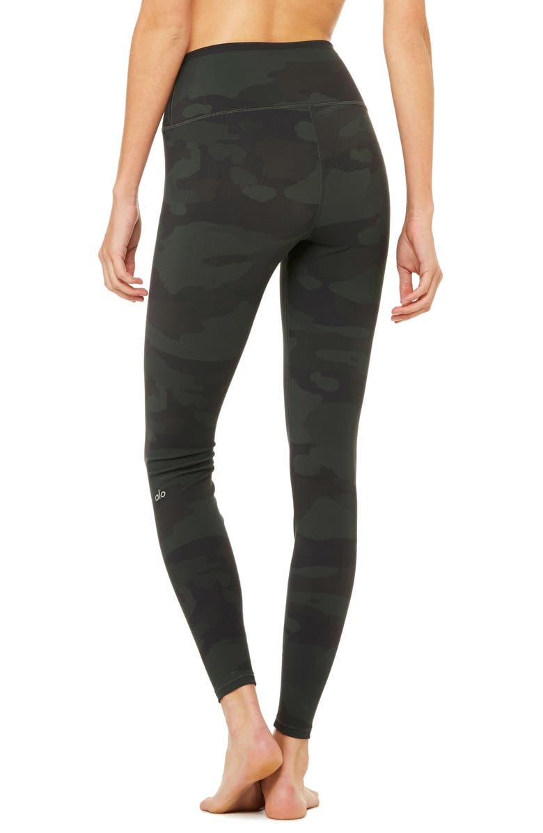 Alo Vapor High Waist Leggings, Alternate, color, Hunter Camouflage