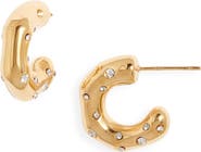 Kenneth Jay Lane Crystal Hoop Earrings