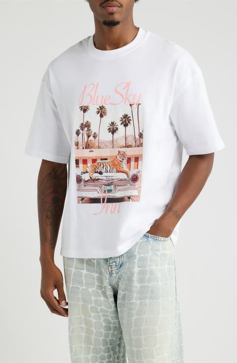 Tiger Logo Cotton Graphic T-Shirt