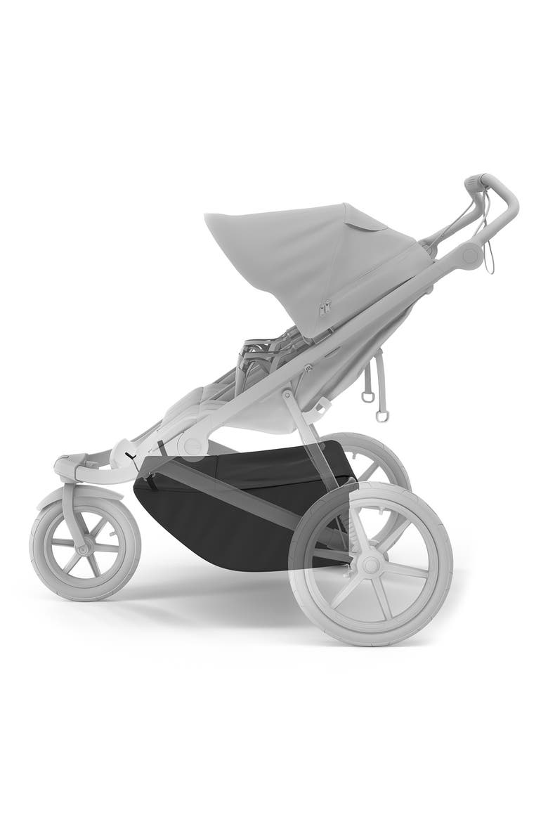 Urban Glide Single Stroller Extended Cargo Basket, Main, color, BLACK